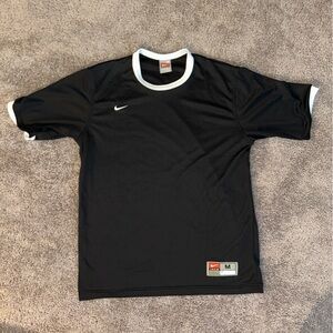Nike Team Black and White Dri Fit Tennis Shirt
